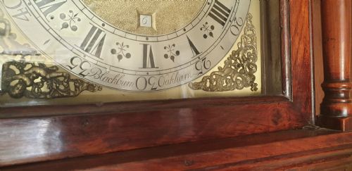 EARLY 18TH CENTURY OAK LONGCASE CLOCK BY BLACKBURN OF OAKHAM COUNTY TOWN OF RUTLAND - ADDITIONAL PHOTO 2