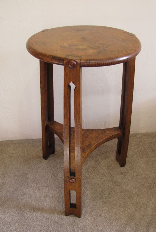 arts crafts oak occasional table - CATEGORY: ANTIQUE TABLES - DATED 1900
