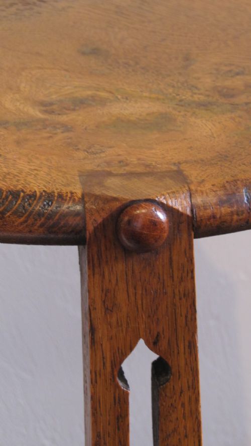 ARTS CRAFTS OAK OCCASIONAL TABLE - ADDITIONAL PHOTO 2