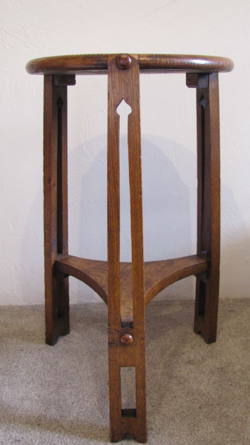 ARTS CRAFTS OAK OCCASIONAL TABLE - ADDITIONAL PHOTO 4