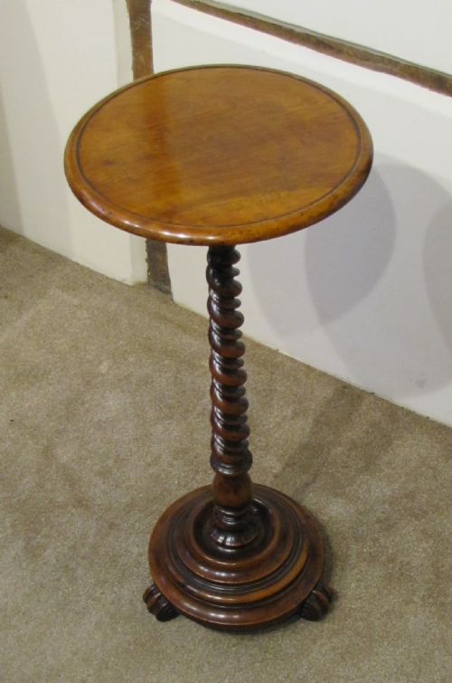 19th century walnut wine table or candle stand - CATEGORY: ANTIQUE MISCELLANEOUS - DATED 1860