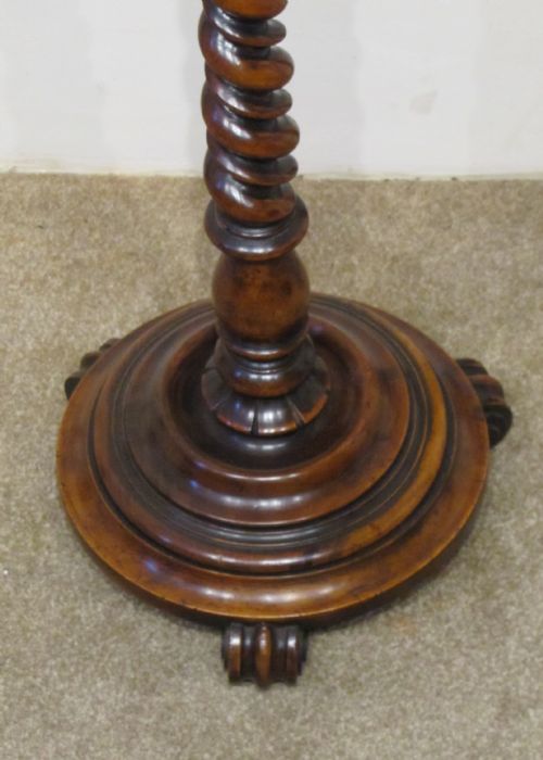 19TH CENTURY WALNUT WINE TABLE OR CANDLE STAND - ADDITIONAL PHOTO 2