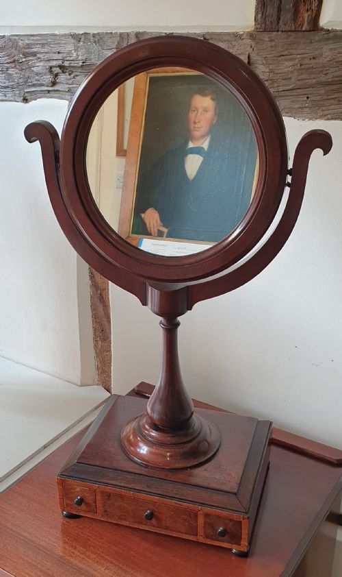 19th century mahogany dressing table mirror - CATEGORY: ANTIQUE MIRRORS - DATED 19TH CENTURY
