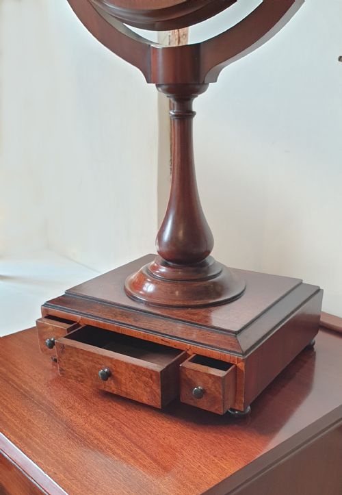 19TH CENTURY MAHOGANY DRESSING TABLE MIRROR - ADDITIONAL PHOTO 2