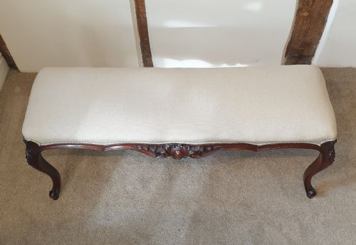19TH CENTURY ROSEWOOD STOOL OVER A METRE IN LENGTH - ADDITIONAL PHOTO 2