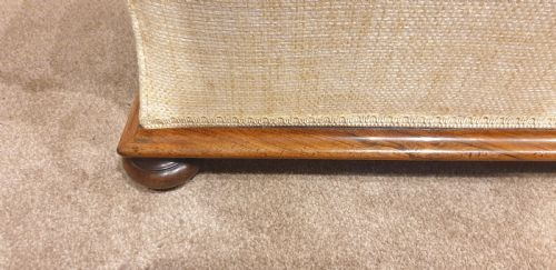 A REUPHOLSTERED ROSEWOOD OTTOMAN CIRCA 1850 - ADDITIONAL PHOTO 3