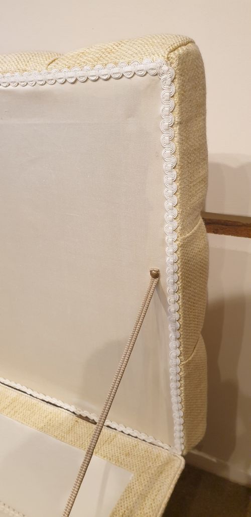 A REUPHOLSTERED ROSEWOOD OTTOMAN CIRCA 1850 - ADDITIONAL PHOTO 8