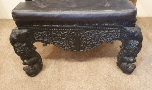 A LATE 19TH CENTURY ANGLO INDIAN ARMCHAIR - ADDITIONAL PHOTO 4