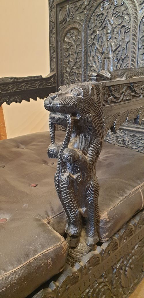 A LATE 19TH CENTURY ANGLO INDIAN ARMCHAIR - ADDITIONAL PHOTO 9