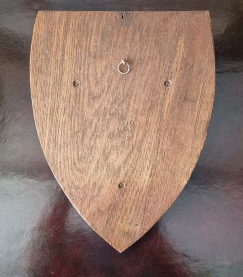 A PAIR OF EDWARDIAN ARMORIAL SHIELDS BY JAMES ROGERS OF OXFORD - ADDITIONAL PHOTO 3