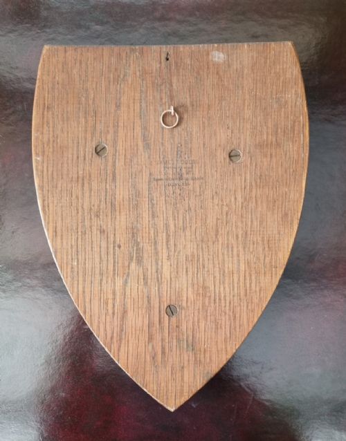 A PAIR OF EDWARDIAN ARMORIAL SHIELDS BY JAMES ROGERS OF OXFORD - ADDITIONAL PHOTO 6