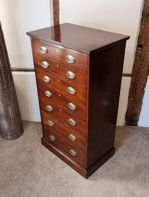 AN EDWARDIAN MAHOGANY FLIGHT OF DRAWERS - ADDITIONAL PHOTO 1