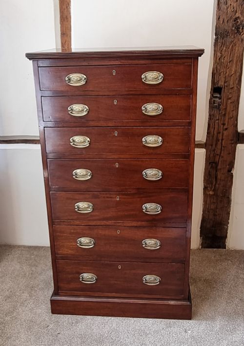 AN EDWARDIAN MAHOGANY FLIGHT OF DRAWERS - ADDITIONAL PHOTO 6