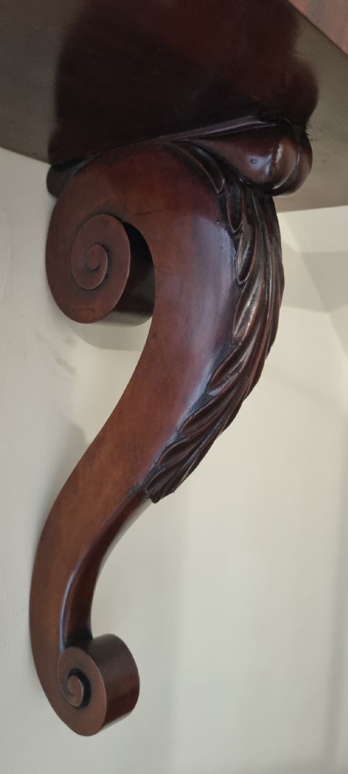 ANTIQUE MAHOGANY WALL BRACKET CIRCA 1830 - ADDITIONAL PHOTO 3
