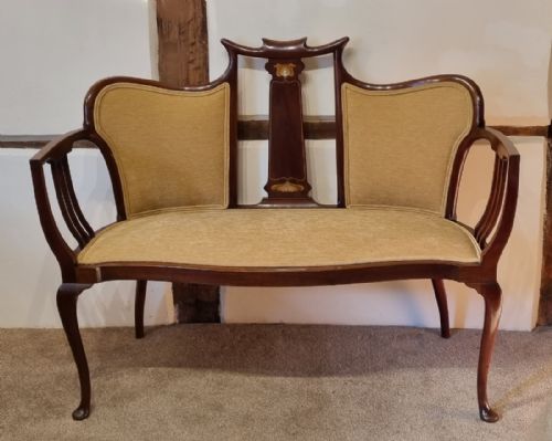AN ART NOUVEAUX SETTEE CIRCA 1910 - ADDITIONAL PHOTO 1