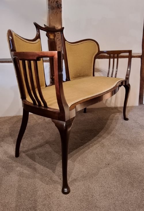 AN ART NOUVEAUX SETTEE CIRCA 1910 - ADDITIONAL PHOTO 2