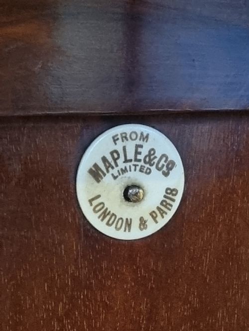 AN EDWARDIAN REVOLVING BOOKCASE BY MAPLES CO OF LONDON PARIS - ADDITIONAL PHOTO 3