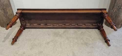 19TH CENTURY MAHOGANY HALL BENCH - ADDITIONAL PHOTO 6