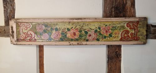 AN ORIGINAL UNRESTORED PAINTED PANEL PROBABLY FROM A FAIRGROUND CIRCA 1900 - ADDITIONAL PHOTO 11