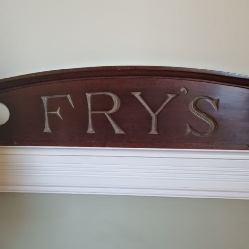 AN ORIGINAL 'FRY'S CHOCOLATE' CABINET PEDIMENT - ADDITIONAL PHOTO 1