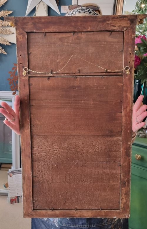 AN EARLY 19TH CENTURY GILT PIER MIRROR WITH A FINE REVERSE PAINTED FLORAL PANEL - ADDITIONAL PHOTO 6