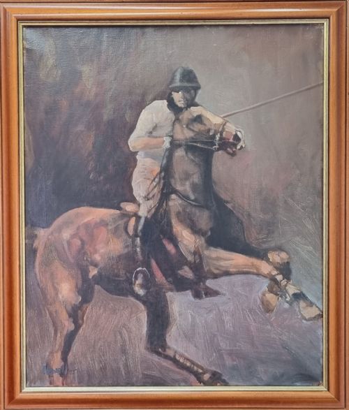 PETER HOWELL HORSE POLO OIL ON CANVAS - ADDITIONAL PHOTO 1
