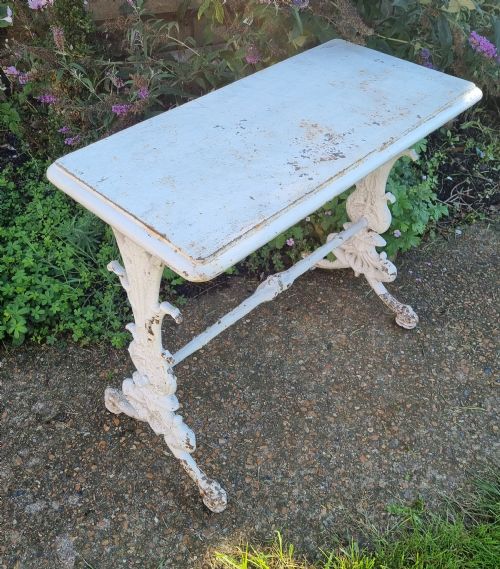 A VICTORIAN CAST IRON CONSERVATORY STRETCHER TABLE ATTRIBUTED TO COALBROOKDALE CIRCA 1850 - ADDITIONAL PHOTO 3