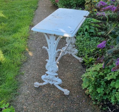 A VICTORIAN CAST IRON CONSERVATORY STRETCHER TABLE ATTRIBUTED TO COALBROOKDALE CIRCA 1850 - ADDITIONAL PHOTO 5
