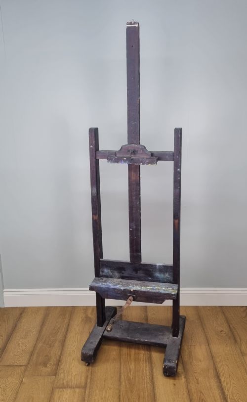 an adjustable artist's studio easel - CATEGORY: ANTIQUE MISCELLANEOUS - DATED 1900