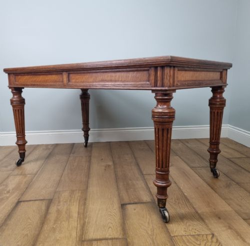 A FINE GOLDEN OAK WRITING TABLE BY JOHNSTONE JEANES CO - ADDITIONAL PHOTO 5