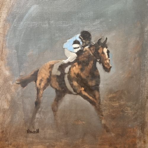 'ON THE GALLOPS' OIL ON CANVAS BY PETER HOWELL - ADDITIONAL PHOTO 1