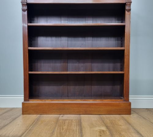 ANTIQUE WALNUT OPEN BOOKCASE - ADDITIONAL PHOTO 7