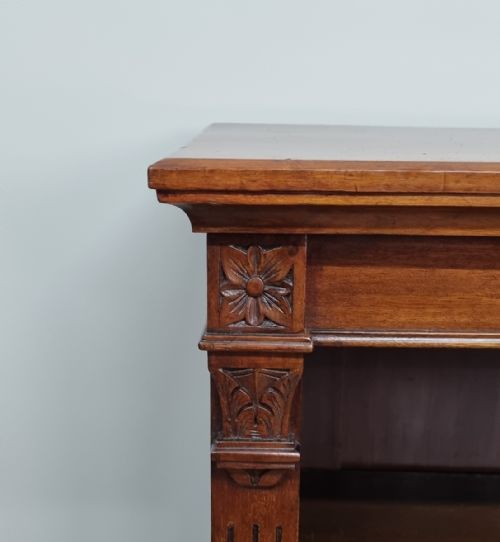 ANTIQUE WALNUT OPEN BOOKCASE - ADDITIONAL PHOTO 10