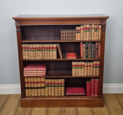 ANTIQUE WALNUT OPEN BOOKCASE - ADDITIONAL PHOTO 11