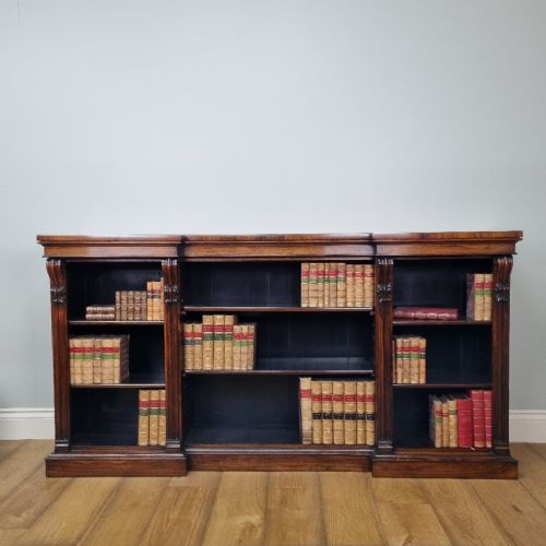 A Fine George IV Rosewood Open Bookcase