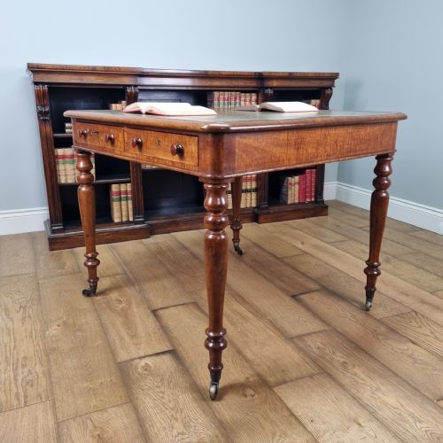 A FINE ANTIQUE MAHOGANY WRITING TABLE WITH FOUR DRAWERS CIRCA 1840 - ADDITIONAL PHOTO 7