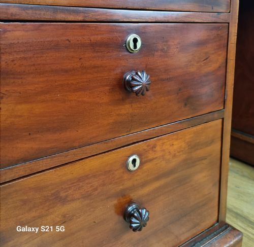 A FINE ANTIQUE MAHOGANY PEDESTAL DESK CIRCA 1840 - ADDITIONAL PHOTO 9