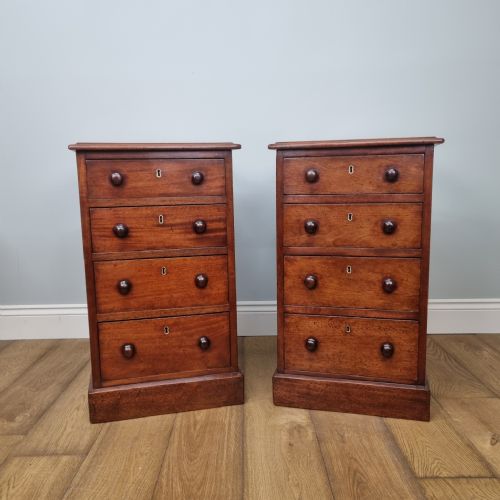 a matched pair of antique mahogany pedestal chests with an interesting past - CATEGORY: ANTIQUE CUPBOARDS - DATED 19TH CENTURY