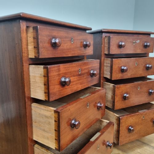 A MATCHED PAIR OF ANTIQUE MAHOGANY PEDESTAL CHESTS WITH AN INTERESTING PAST - ADDITIONAL PHOTO 2