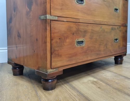 19TH CENTURY CAMPAIGN CHEST OF DRAWERS MADE FROM CEDAR WOOD - ADDITIONAL PHOTO 11