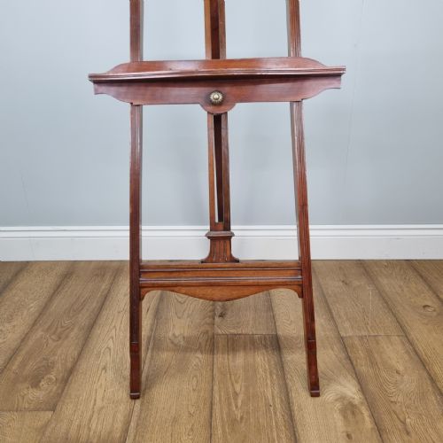 AN ANTIQUE WALNUT DISPLAY EASEL IN THE MANNER OF JAMES SHOOLBRED CO - ADDITIONAL PHOTO 3