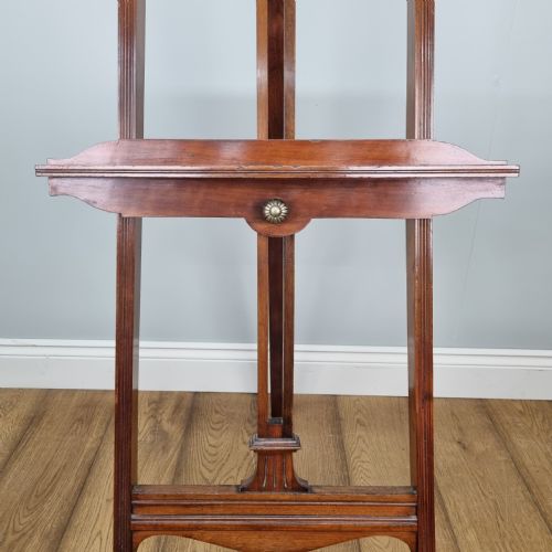 AN ANTIQUE WALNUT DISPLAY EASEL IN THE MANNER OF JAMES SHOOLBRED CO - ADDITIONAL PHOTO 4