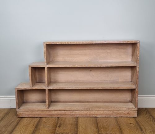 ASYMMETRIC LIMED OAK BOOKCASE IN THE MANNER OF HEALS - ADDITIONAL PHOTO 1