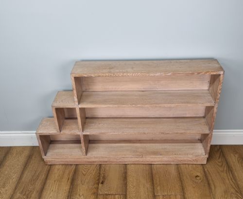 ASYMMETRIC LIMED OAK BOOKCASE IN THE MANNER OF HEALS - ADDITIONAL PHOTO 2