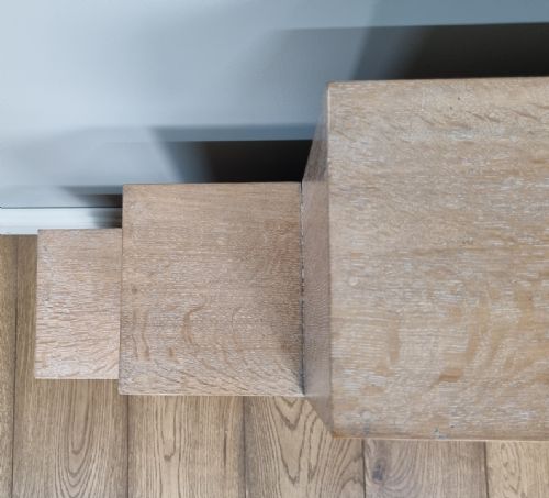 ASYMMETRIC LIMED OAK BOOKCASE IN THE MANNER OF HEALS - ADDITIONAL PHOTO 4
