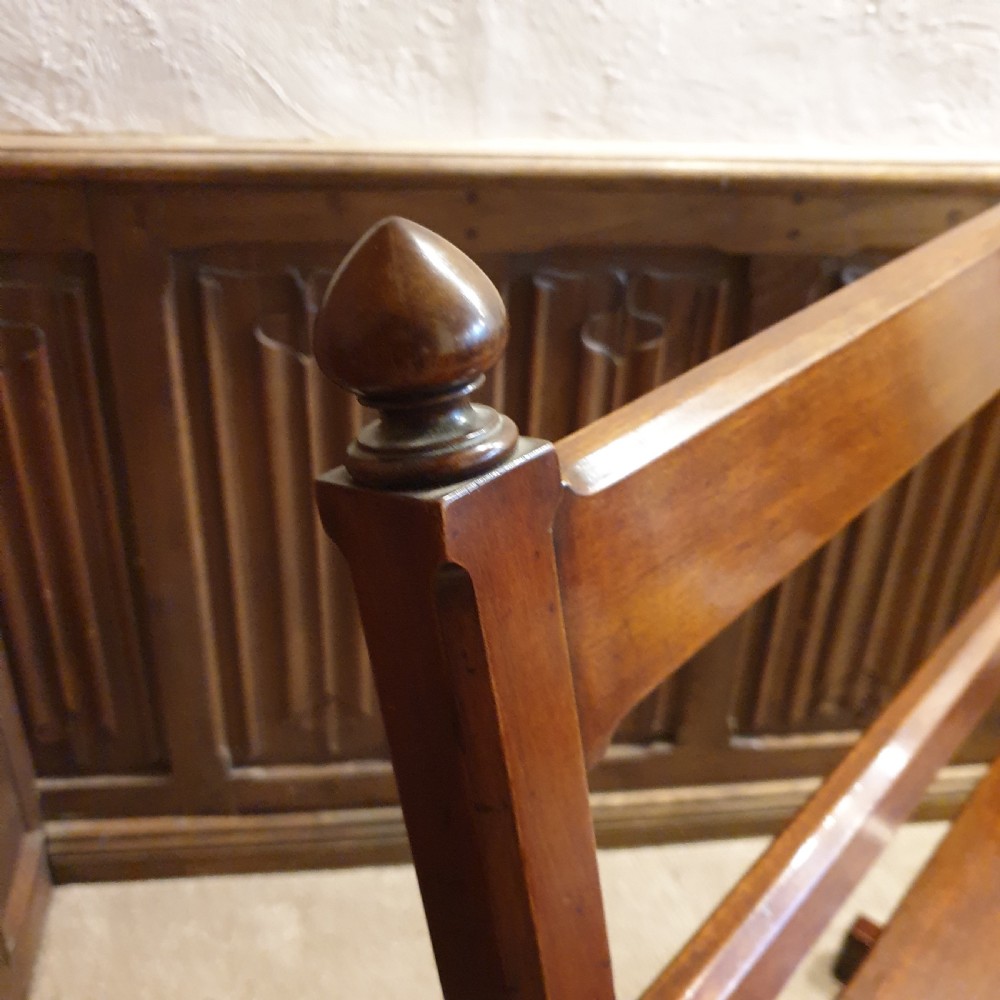 Gothic Mahogany Gallery Bench ( the V & A Museum's benches in the Raphael Gallery are of the same design and age ) View VI