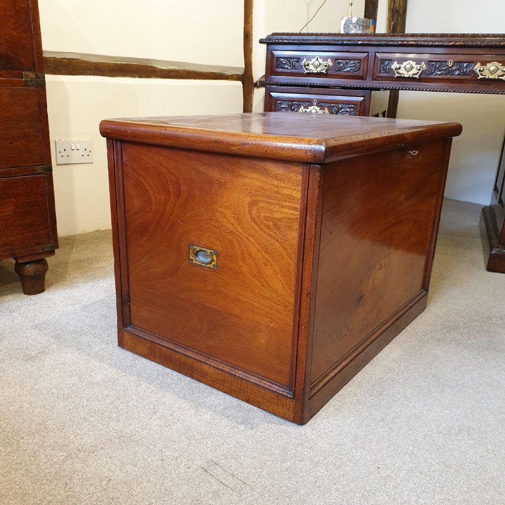 Victorian Mahogany Chest (lined in a William Morris fabric)