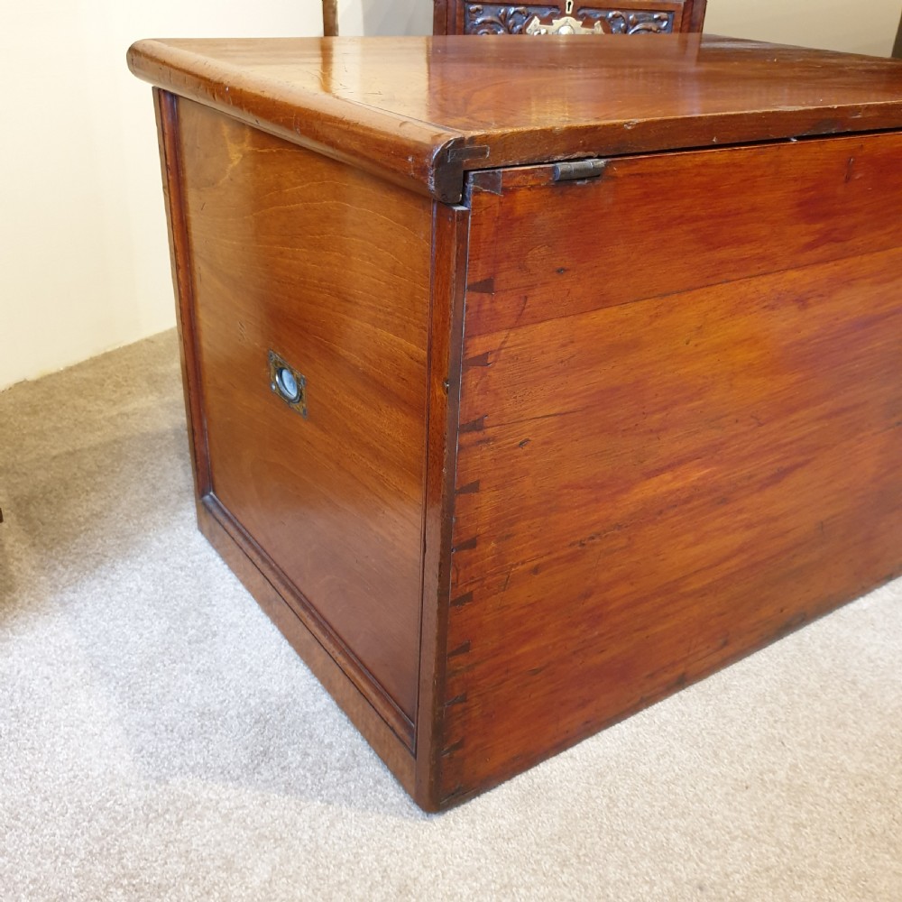 Victorian Mahogany Chest (lined in a William Morris fabric) View VI