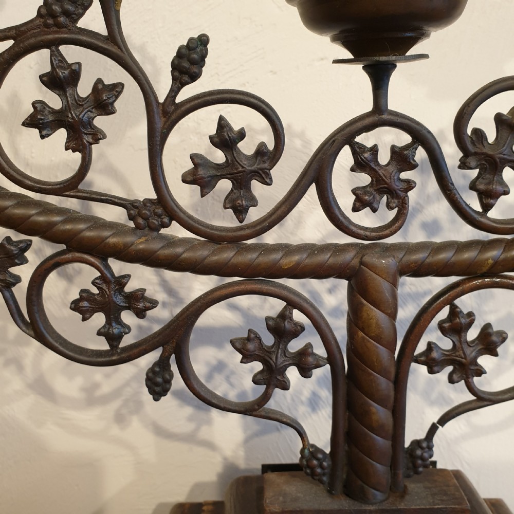 A fragment of a brass seven-branch candlestick - a poignant WW1 relic from 'Ecole de Bienfaisance'  View VII