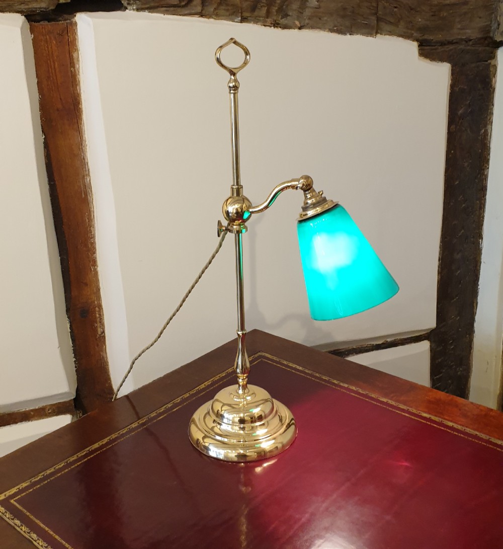 Rise & Fall Brass Student's desk Lamp 